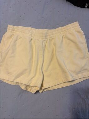 Women’s yellow sweatshorts Elastic Waist Casual Shorts